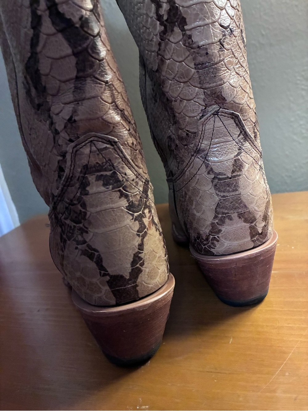Snake-Print Western Boots - Picture 5 of 11